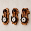 Unique natural wood grain variations across olive wood rustic hanging timepiece clocks. | Olive Wood Rustic Hanging Timepiece Wall Clock - Olivaryn